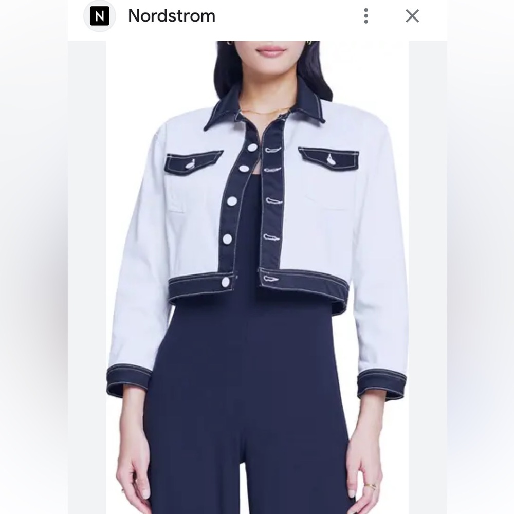 L'AGENCE Monochrome Contrast Collar Shirt